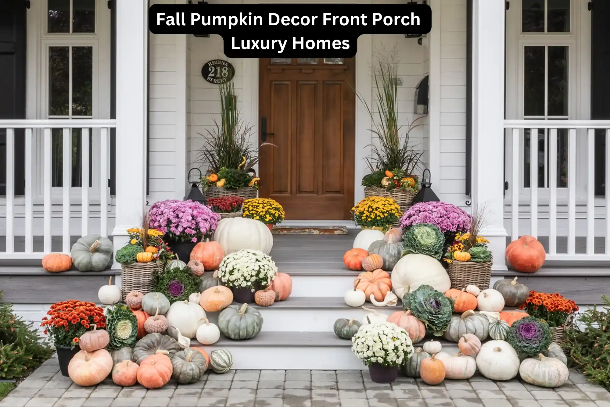 Fall Pumpkin Decor Front Porch Luxury Homes